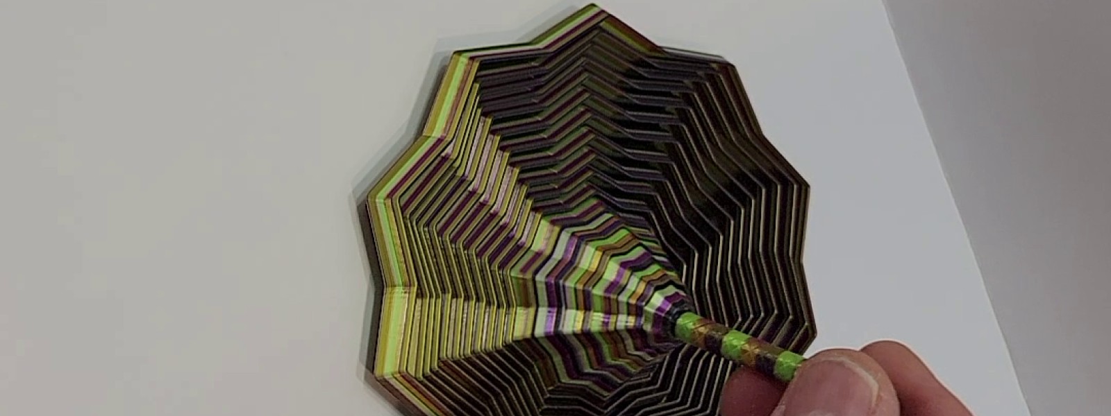 Silk spiral sensory fidget 3D printed by BnJ 3D Creations